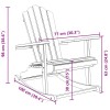 Tömör tíkfa kerti adirondack hintaszék