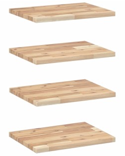 4 db kezeletlen tömör akácfa függőpolc 60 x 30 x 2 cm