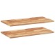2 db olajbevonatú tömör akácfa függőpolc 100 x 40 x 2 cm
