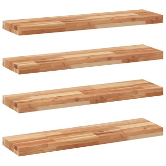 4 db olajbevonatú tömör akácfa függőpolc 100 x 20 x 4 cm