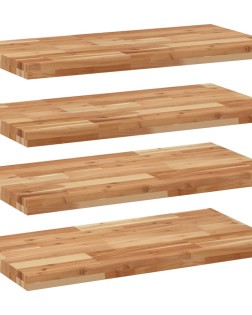4 db olajbevonatú tömör akácfa függőpolc 100 x 40 x 4 cm