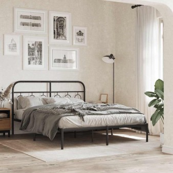 Fekete fém csere fejtámla 150 cm