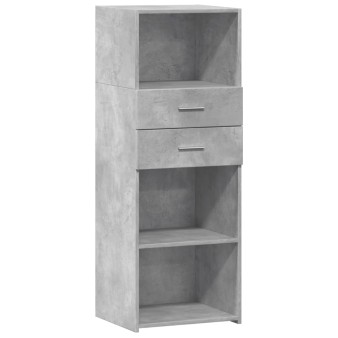 Betonszürke szerelt fa magasszekrény 45 x 42,5 x 124 cm