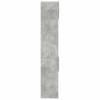 Betonszürke szerelt fa vékony tárolószekrény 30 x 42,5 x 225 cm