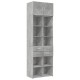 Betonszürke szerelt fa tárolószekrény 70 x 42,5 x 225 cm Betonszürke szerelt fa tárolószekrény 70 x 42,5 x 225 cm