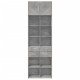 Betonszürke szerelt fa tárolószekrény 70 x 42,5 x 225 cm Betonszürke szerelt fa tárolószekrény 70 x 42,5 x 225 cm