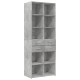 Betonszürke szerelt fa tárolószekrény 70 x 42,5 x 225 cm Betonszürke szerelt fa tárolószekrény 70 x 42,5 x 225 cm