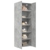 Betonszürke szerelt fa tárolószekrény 80 x 42,5 x 225 cm