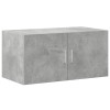 Betonszürke szerelt fa tárolószekrény 80 x 42,5 x 225 cm