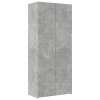 Betonszürke szerelt fa tárolószekrény 80 x 42,5 x 225 cm