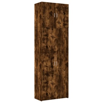Füstös tölgy színű szerelt fa magasszekrény 80 x 42,5 x 249 cm