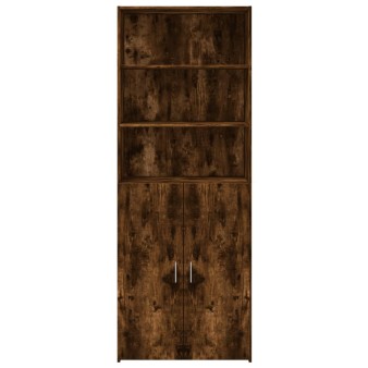 Füstös tölgy színű szerelt fa magasszekrény 80 x 42,5 x 185 cm