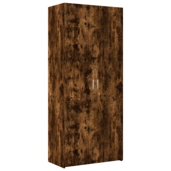 Füstös tölgy színű szerelt fa magasszekrény 80 x 42,5 x 185 cm
