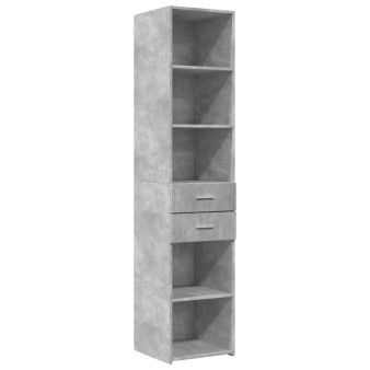 Betonszürke szerelt fa magasszekrény 40x42,5x185 cm