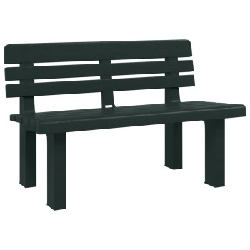Zöld polipropilén kerti pad 110 x 52 x 71 cm