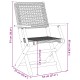 3 részes szürke polyrattan és tömör fa bisztrószett