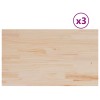 3 db tömör fenyőfa téglalap alakú asztallap 80 x 47 x 1,7 cm