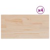 4 db tömör fenyőfa téglalap alakú asztallap 90 x 45 x 1,7 cm