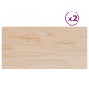 2 db tömör fenyőfa téglalap alakú asztallap 80 x 40 x 2,5 cm