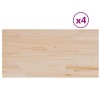 4 db tömör fenyőfa téglalap alakú asztallap 100 x 50 x 2,5 cm