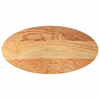 Világosbarna tömör akácfa ovális alakú asztallap 100x50x2 cm
