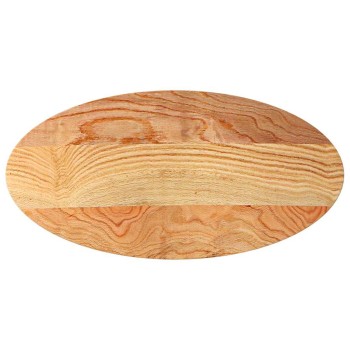 Világosbarna tömör akácfa ovális alakú asztallap 100x50x4 cm