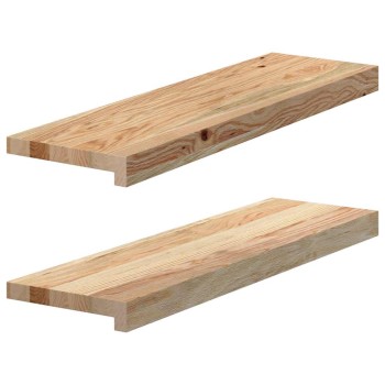 Ablakpárkányok 2 db kezeletlen 70x20x2 cm tömör fa tölgyfa