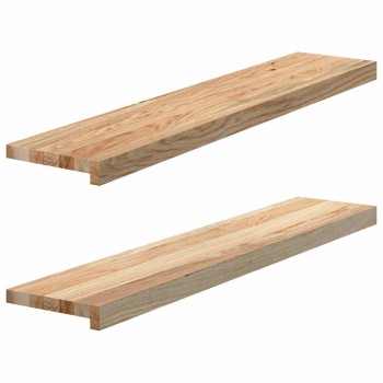 Ablakpárkányok 2 db kezeletlen 100x20x2 cm tömör fa tölgyfa