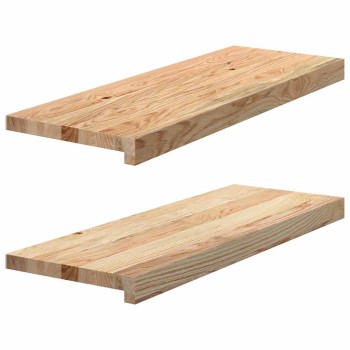 Ablakpárkányok 2 db kezeletlen 70x25x2 cm tömör fa tölgyfa