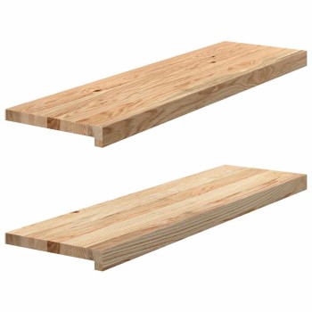 Ablakpárkányok 2 db kezeletlen 90x25x2 cm tömör fa tölgyfa