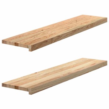 Ablakpárkányok 2 db kezeletlen 110x25x2 cm tömör fa tölgyfa