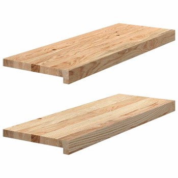 Ablakpárkányok 2 db kezeletlen 70x30x2 cm tömör fa tölgyfa