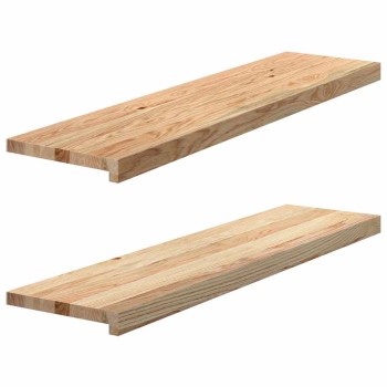 Ablakpárkányok 2 db kezeletlen 100x30x2 cm tömör fa tölgyfa