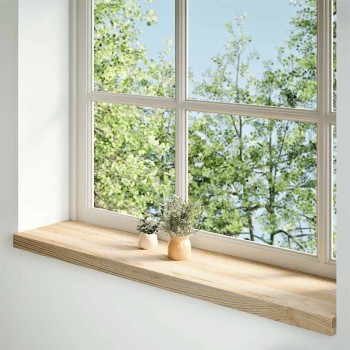 Ablakpárkányok 2 db kezeletlen 110x30x2 cm tömör fa tölgyfa