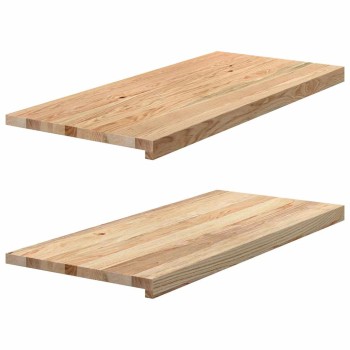 Ablakpárkányok 2 db kezeletlen 90x40x2 cm tömör fa tölgyfa