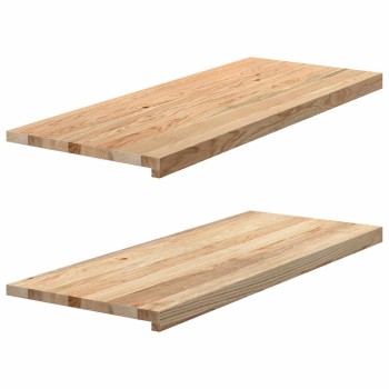 Ablakpárkányok 2 db kezeletlen 100x40x2 cm tömör fa tölgyfa