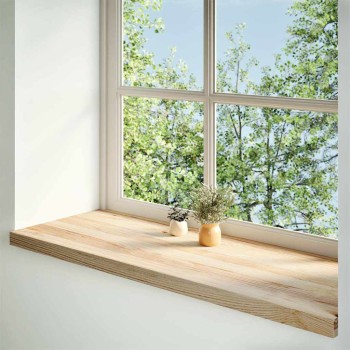 Ablakpárkányok 2 db kezeletlen 100x40x2 cm tömör fa tölgyfa
