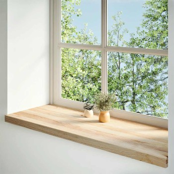 Ablakpárkányok 2 db kezeletlen 110x40x2 cm tömör fa tölgyfa