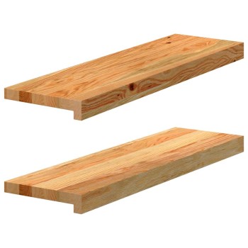 Ablakpárkányok 2 db kezeletlen 70x20x2 cm tömör fa tölgyfa