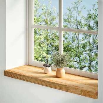 Ablakpárkányok 2 db kezeletlen 70x25x2 cm tömör fa tölgyfa