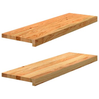 Ablakpárkányok 2 db kezeletlen 80x25x2 cm tömör fa tölgyfa