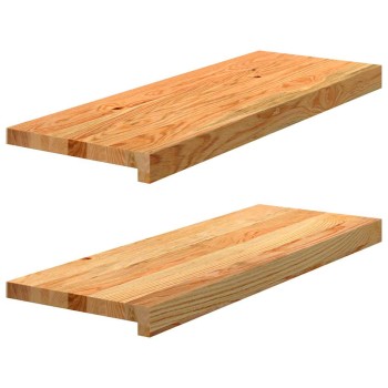Ablakpárkányok 2 db kezeletlen 70x30x2 cm tömör fa tölgyfa