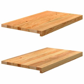 Ablakpárkányok 2 db kezeletlen 70x40x2 cm tömör fa tölgyfa