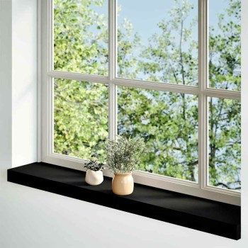 Ablakpárkányok 2 db barna-fekete 70x15x2 cm tömör fa tölgyfa