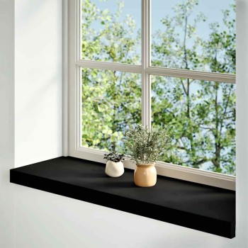 Ablakpárkányok 2 db barna-fekete 80x30x2 cm tömör fa tölgyfa