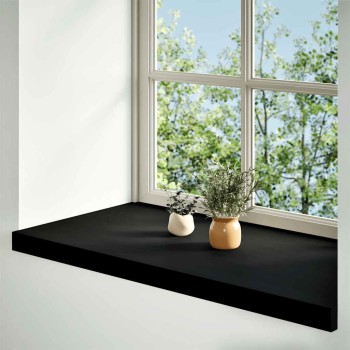 Ablakpárkányok 2 db barna-fekete 70x40x2 cm tömör fa tölgyfa