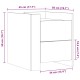Fehér szerelt fa éjjeliszekrény 45 x 50 x 50 cm