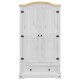 Fehér corona tömör fenyőfa ruhásszekrény 102 x 52 x 186 cm