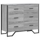 Szürke sonoma színű szerelt fa komód 91 x 35,5 x 74,5 cm Szürke sonoma színű szerelt fa komód 91 x 35,5 x 74,5 cm