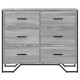 Szürke sonoma színű szerelt fa komód 91 x 35,5 x 74,5 cm Szürke sonoma színű szerelt fa komód 91 x 35,5 x 74,5 cm